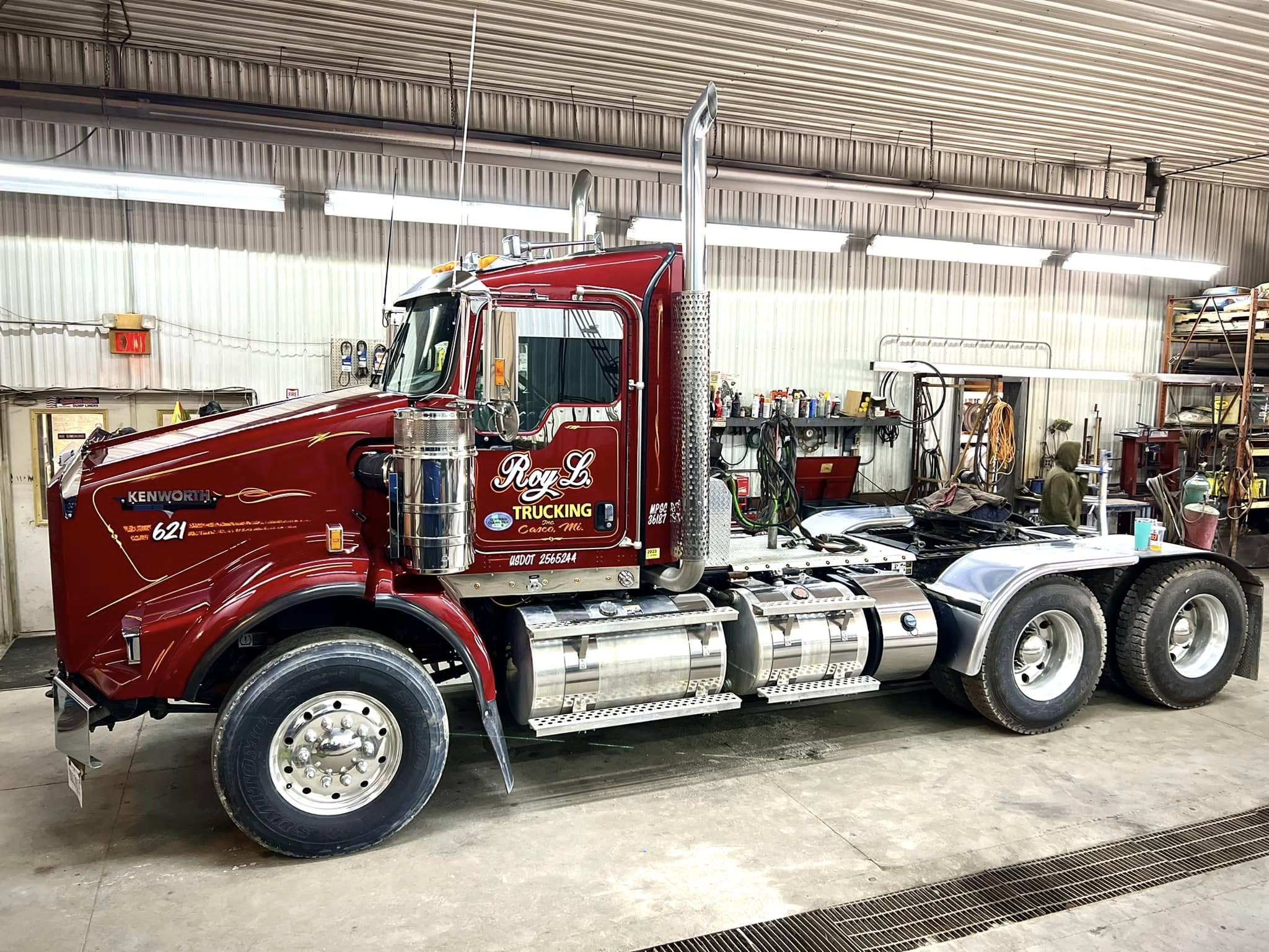 Roy L. Trucking truck maintenance detail